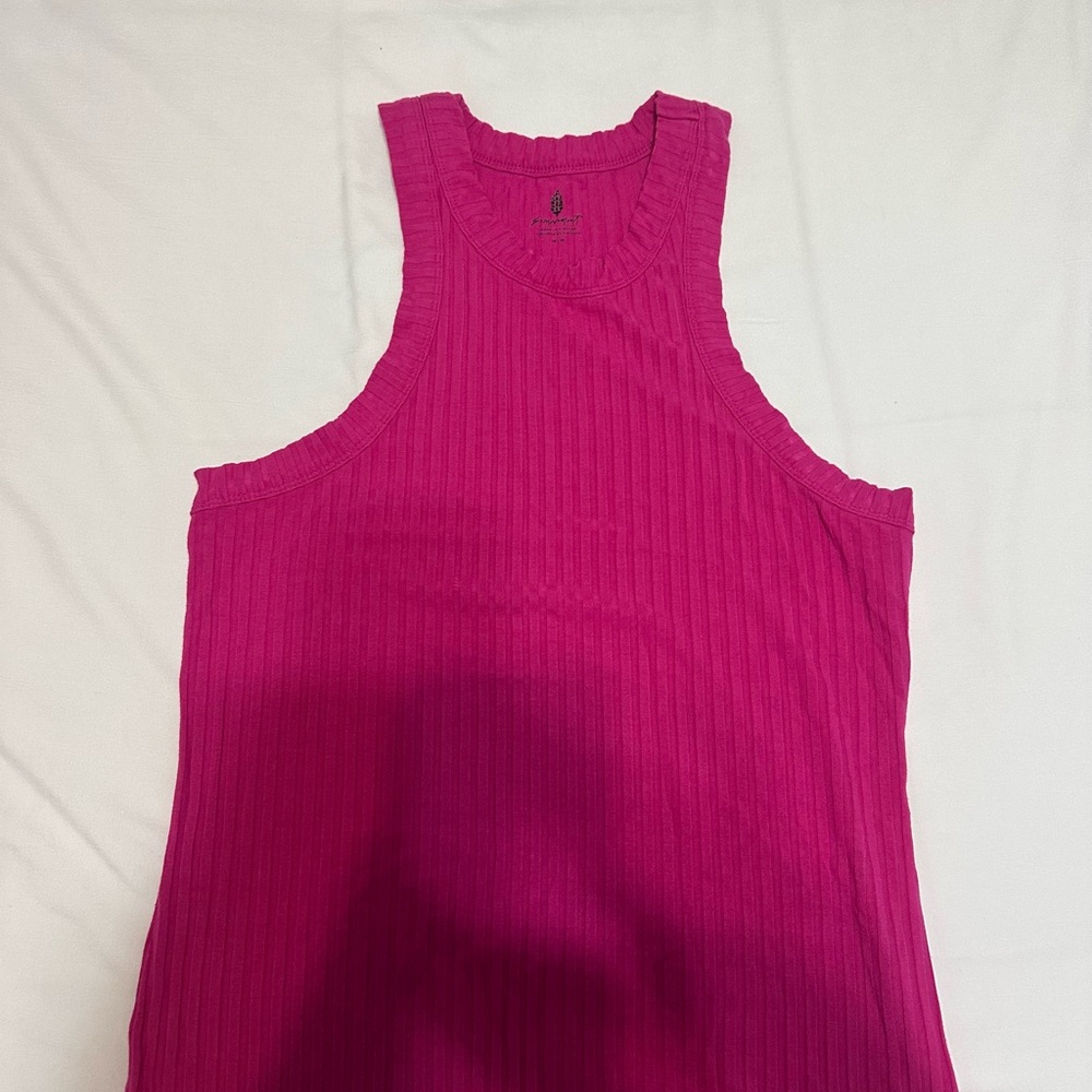 Free People Movement Fuchsia Ribbed Tank Top